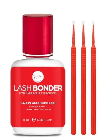 Super Bonder for Lash Extensions - Lash Bonder for Eyelash Extensions Professional Use Faster Drying Improves Retention Waterproof Odourless No Irritation - LASH BONDER