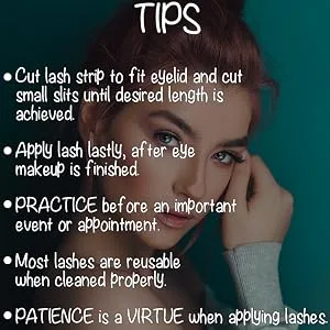 Hands-Free Eyelash Applicator Seamless Strip Lash Cosmetic Attachment Tool Professional Grafting of False Eyelash Extensions Falsies Application Made Easy Made in USA (Eyelash Application Tool) - Tips