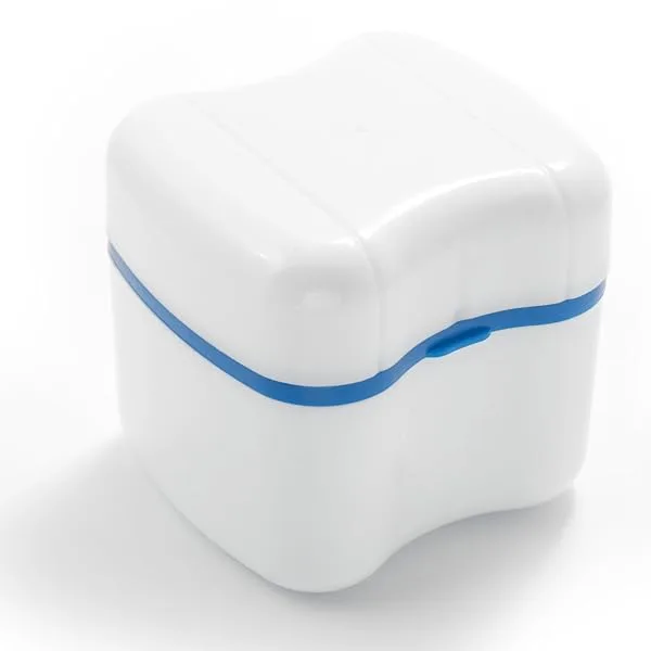 Retainer-Denture Bath-Dental Appliance Cleaning Case Size Standard with Easy Grip  Color Admiral Blue - product information 1