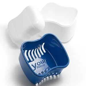 Retainer-Denture Bath-Dental Appliance Cleaning Case Size Standard with Easy Grip  Color Admiral Blue - product information 3
