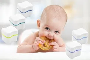 Retainer-Denture Bath-Dental Appliance Cleaning Case Size Standard with Easy Grip  Color Admiral Blue - product information 6