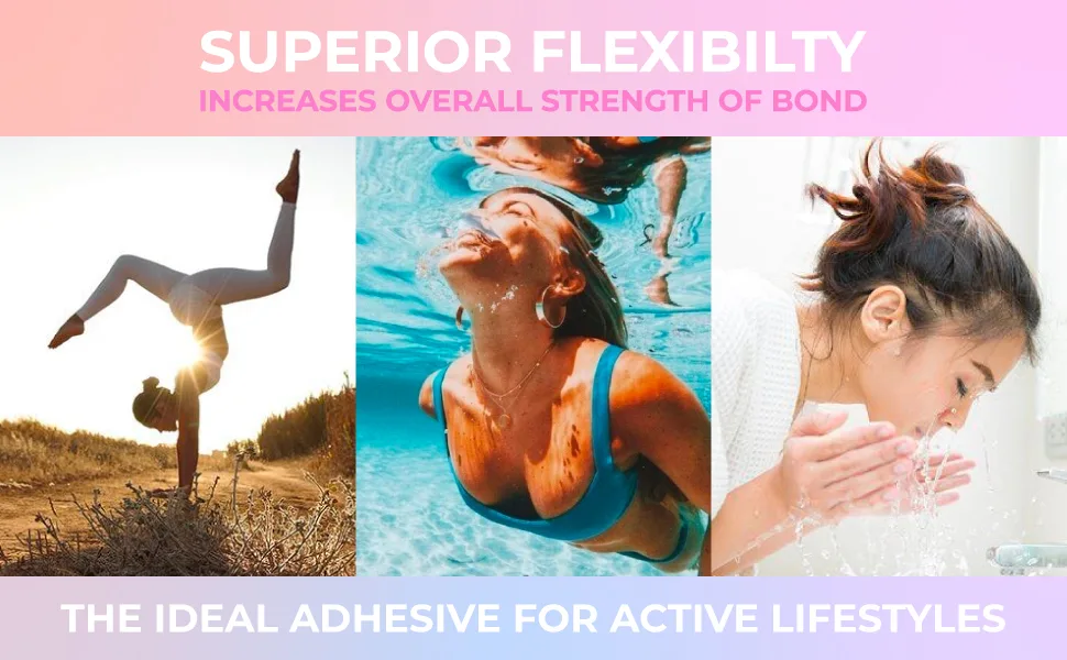 Crystal Clear Professional Eyelash Extension Glue | Super Strong Clear Lash Adhesive for Long Lasting Semi Permanent Individual Lash Eyelash Extensions | 1-2s Fast Drying / 7 Weeks Retention - Beau Lashes Crystal Clear Pro Lash Glue - Superior Flexibility