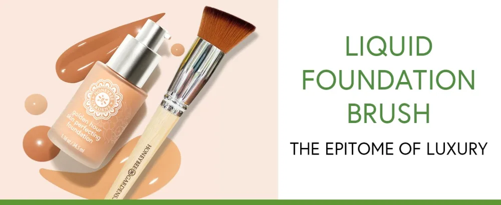 Honeybee Gardens Full Size Foundation Brush | for liquid or powders | vegan & cruelty free - product information 10