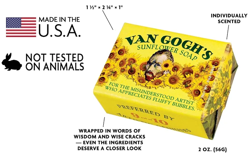 Vincent Van Gogh Sunflower Soap - Made in the USA - Soap - Uranus
