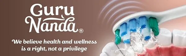 GuruNanda Steel Sonic Toothbrush - Rechargeable 5 Modes 2 Min Smart Timer & Replacement Brush Heads - Rose Gold - Gurunanda