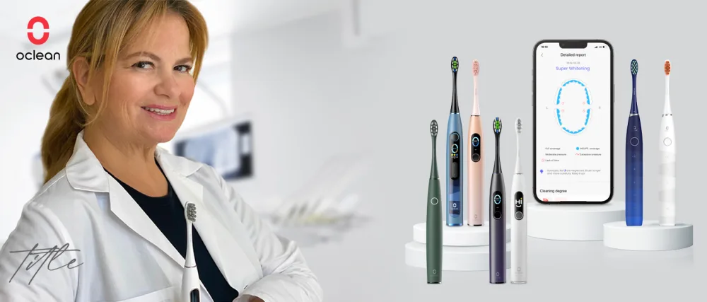 Oclean Sonic Electric Toothbrush Electric Toothbrush for Adults Rechargeable Electric Toothbrush with 72000 Movements Deep Clean Mode Beginner Friendly 2 Minutes Smart Timer-White - banner-1118