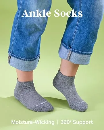 Comrad Nylon Knee High Socks - 15-20mmHg Graduated Compression Socks - Soft & Breathable Support Unisex Socks Wide Calf Medium Purple/Denim Ombre - Targeted ankle compression socks, all-day comfort, sweat-wicking, running socks