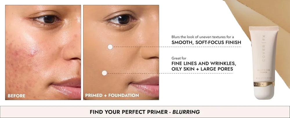 COVER FX Dewy Primer - 1 Fl Oz - Radiant-Finish Primer - Moisturizing & Soothing - Safe For All Skin Types - Blurring Primer