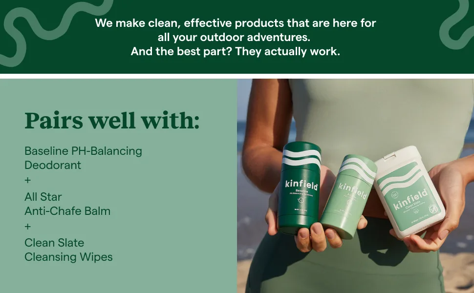 Kinfield Baseline PH-Balancing Deodorant - Natural Refillable Deo Stick for Sensitive Skin - Vegan Underarm Sweat Control - 2.8 oz / 80 g - Crossselling