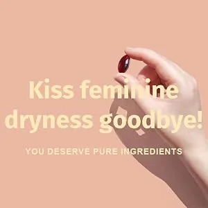 Restore Femininity - Natural Omega-7 Feminine Moisture Supplement, 60 ct - infographic