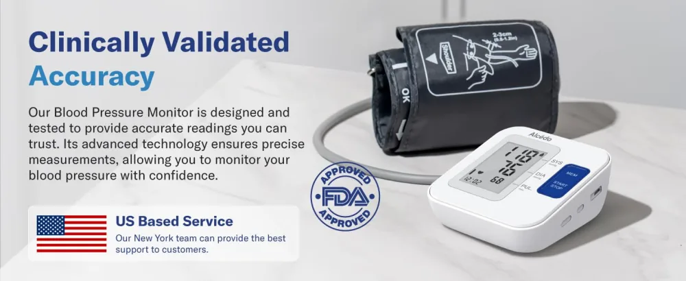 Alcedo Blood Pressure Monitor for Home Use Automatic Upper Arm BP Machine with Large Cuff 8.7" -16.5" 2X 120 Memory FSA/HSA Eligible - B07 2