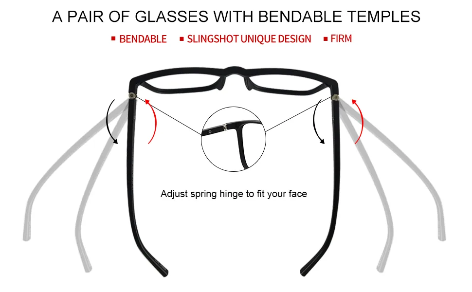 OCCI CHIARI Reading Glasses Men's Rectangle Reader Durable Spring Hinge 1.0 1.25 1.5 1.75 2.0 2.25 2.5 2.75 3.0 3.5 (Black 100) Black 1.0 x - FIRM BENABLE