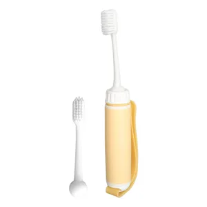 Silicone Toothbrush Easy Hand Grip Toothbrush for Elderly Prevent Slip Adjustable Strap Weighted Handle - product information 31