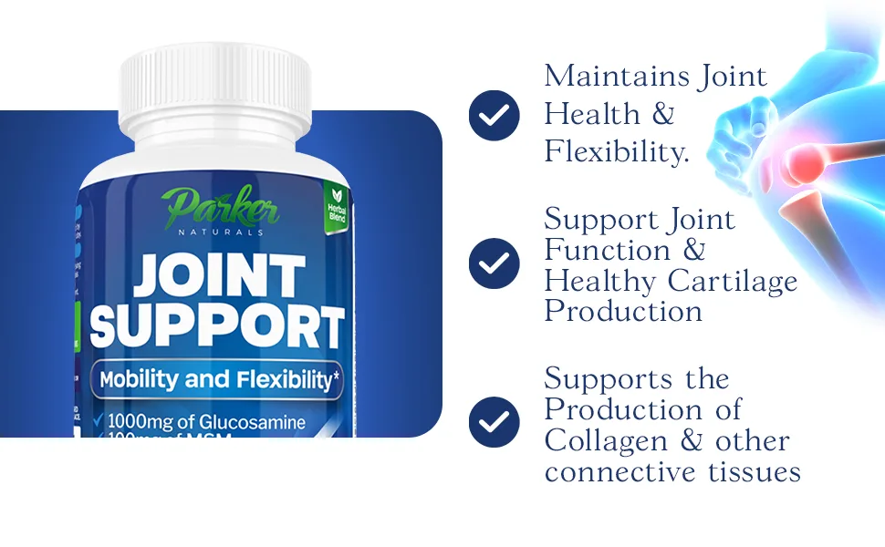 Joint Support Supplement with Glucosamine Chondroitin MSM & Turmeric Joint Health Supplement with OptiMSM for Mobility & Flexibility 90 Capsules - Joint Health