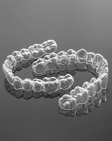 Dental Night Guard Custom Retainer Nearly Invisible Clear Retainers for Top and Bottom Teeth - Two (2) Guards - Invisible Braces