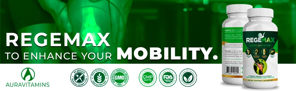 REGEMAX regenerates and Helps Alleviate Joint discomfort Supplement Snail Protein Boswellia Serrata and Turmeric 60 Caps. (1) - product information 5