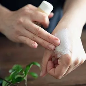 Farmstead Apothecary Grapefruit Almond Sampler- with 1 oz Face Cream Body Lotion and Body Butter - Rubbing diaper stick on hand