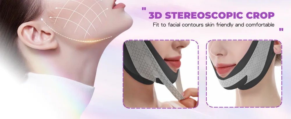 Graphene V-Line Mask Chin Strap for Sleeping Chin Strap for Women Jaw Exerciser M Black - Graphene V-Line Mask A+2
