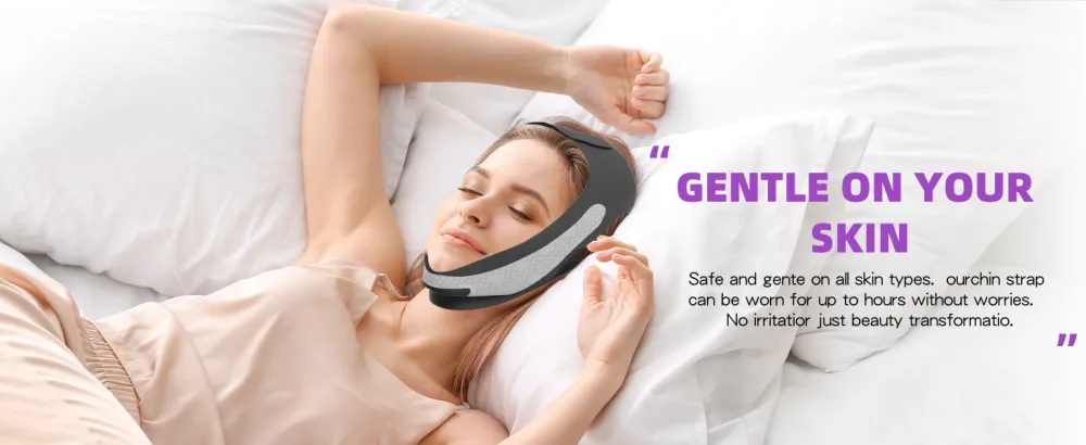 Graphene V-Line Mask Chin Strap for Sleeping Chin Strap for Women Jaw Exerciser M Black - Graphene V-Line Mask A+2