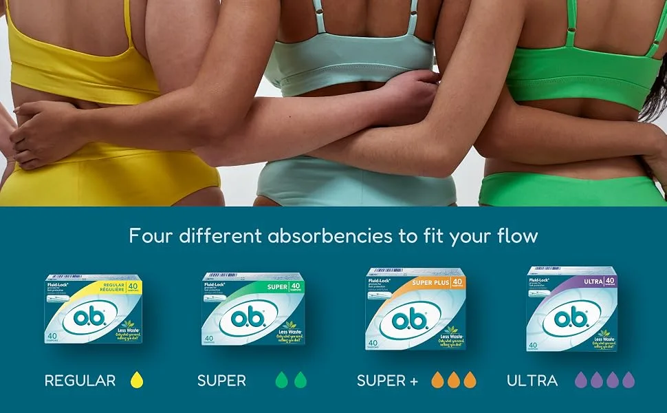 o.b. Tampons | Non-Applicator Tampon Unscented | Regular Tampons 40ct - digital tampons non applicator