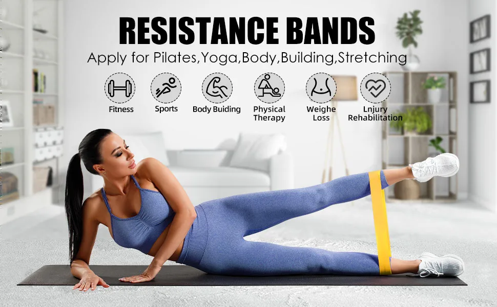 Resistance Bands Set - Exercise Bands with 8 Resistance Levels,Booty Bands - Resistance Bands Set - Exercise Bands with 8 Resistance Levels