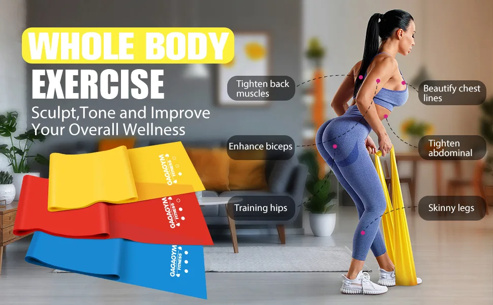 Resistance Bands Set - Exercise Bands with 8 Resistance Levels,Booty Bands - Resistance Bands Set - Exercise Bands with 8 Resistance Levels