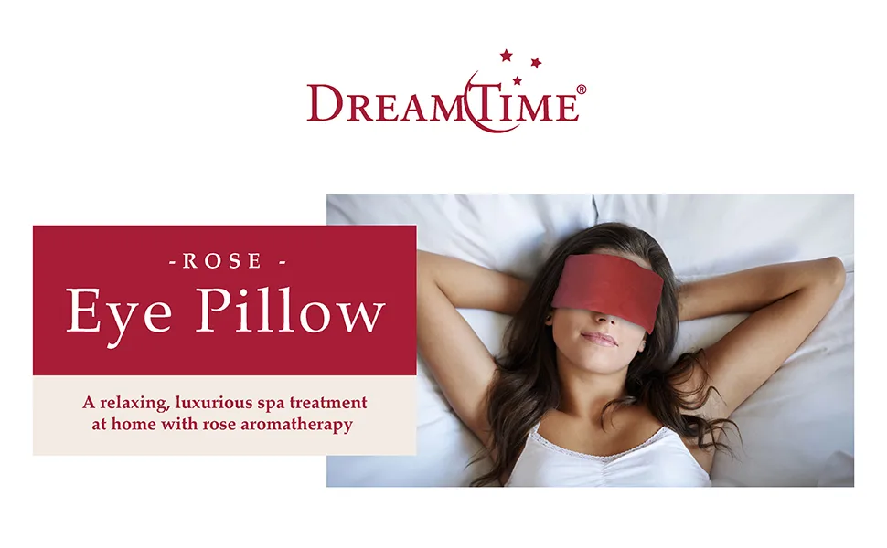 DreamTime Dreamtime Eye Pillow with Rose Natural Herbal Mask for Relaxation Create A Spa Experience at Home - Dreamtime Rose Eye Pillow