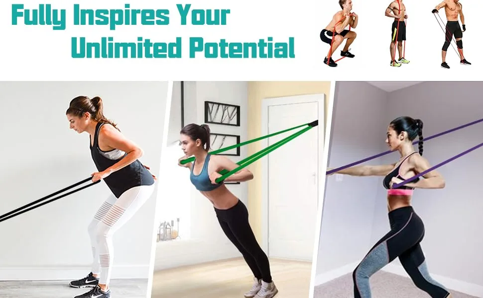 Resistance Band, Pull Up Bands, Pull Up Assistance Bands, Workout Bands, Exercise Bands, Resistance Bands Set with Door Anchor, Working Out, Physical Therapy, Shape Body, Men and Women 0.5-1.7in - product information 9