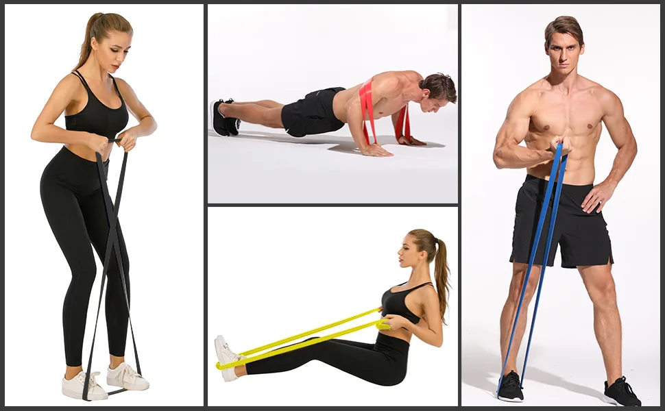 Resistance Band, Pull Up Bands, Pull Up Assistance Bands, Workout Bands, Exercise Bands, Resistance Bands Set for Legs, Working Out, Muscle Training, Physical Therapy, Shape Body, Men and Women red - assistance band 3