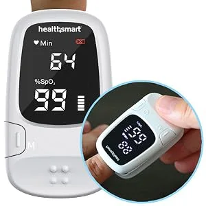 Healthsmart Digital Fingertip Sport Pulse Oximeter Fast Results FSA HSA Eligible Easy-To-Read LED Display Auto-Shutoff White OLED ONE SIZE - product information 5