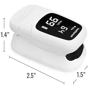 Healthsmart Digital Fingertip Sport Pulse Oximeter Fast Results FSA HSA Eligible Easy-To-Read LED Display Auto-Shutoff White OLED ONE SIZE - product information 7