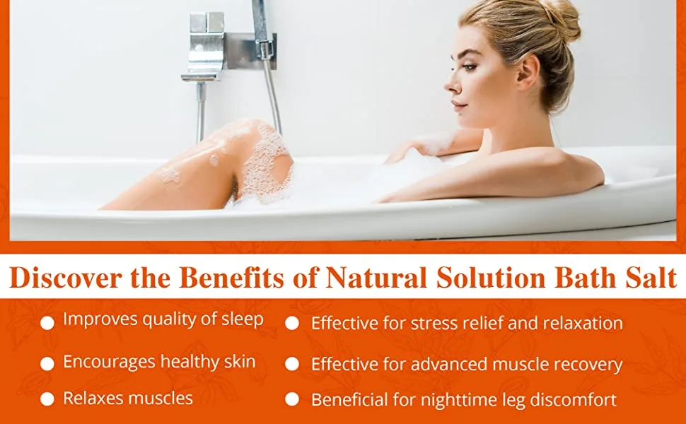 Natural Solution Bath Salt Body Relaxing Balancing Purifying Therapy with Himalayan Pink Salt and Marula Oil Cork Jar Foot Soak 21.2 Oz - Bath soak