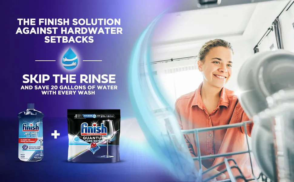 Finish Jet-Dry Rinse Agent - Liquid Hardwater Protection 32oz - JD HW Use