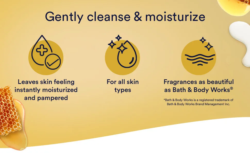 Suave Essentials Body Wash For Moisturized & Pampered Skin Milk and Honey with Vitamin E 15 oz - Image of product texture
