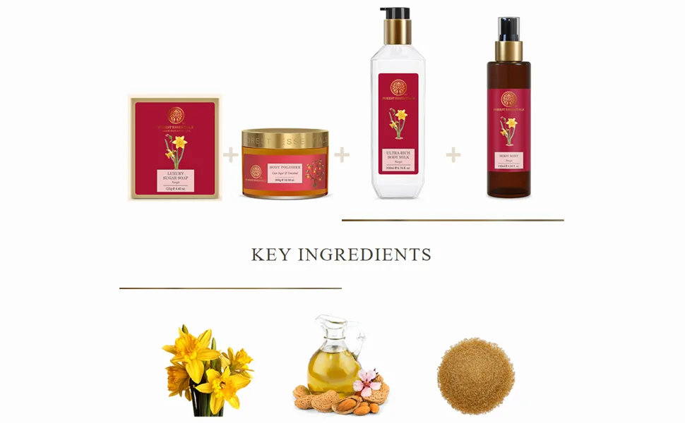 Forest Essentials Luxury Sugar Soap Nargis 125g - product information 3