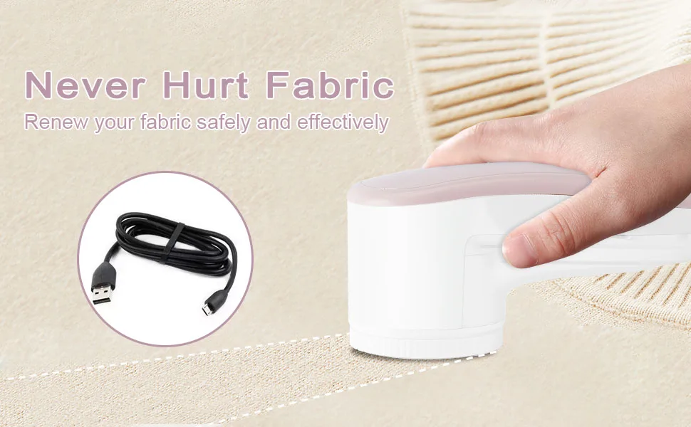 Fabric Shaver Defuzzer Rechargeable Lint Remover SIKITUT Electric Sweater Shaver with 2 Replaceable Stainless Steel Blade - product information 2