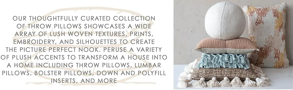 Creative Co-Op Goat Fur Cushion Pillow Brown & White - curated collection of throw pillows have a wide variety of textures and prints