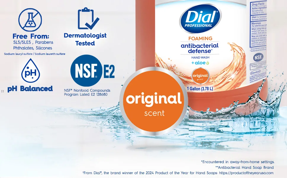 Dial Complete Original Antibacterial Foaming Hand Wash 1 Gallon Bottle - Dial Professional Gallon Original Foaming Hand Wash