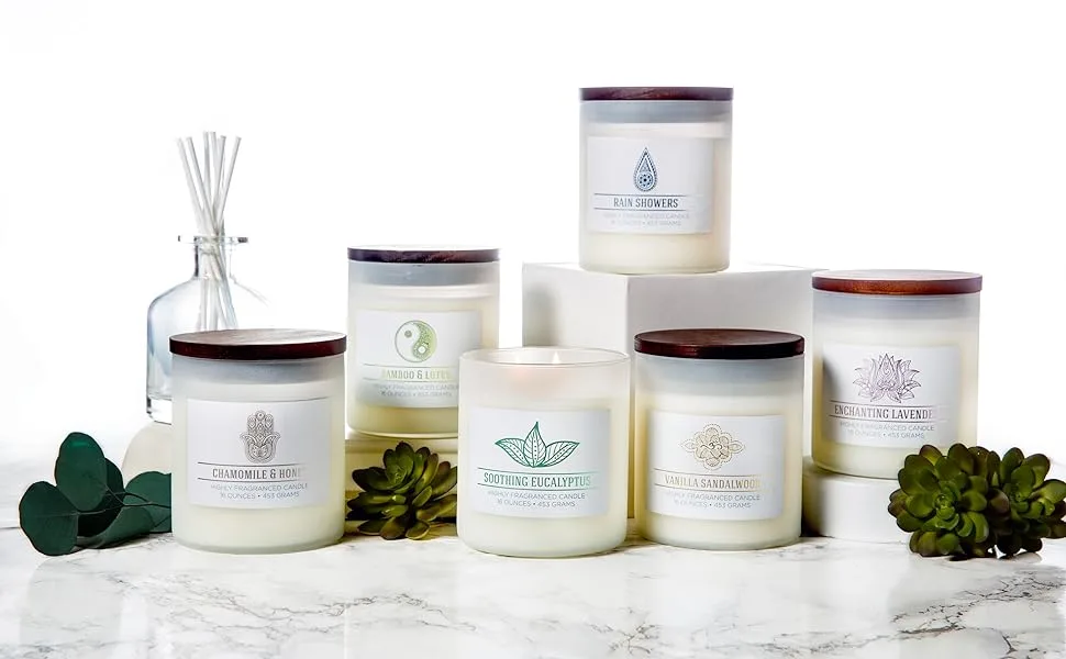CAROLINA Wellness Collection Aromatherapy Candle 16 oz White Wild Hemp & Oak 16 oz - Scented Jar Candle