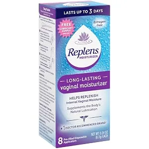 Replens Long-Lasting Vaginal Moisturizer with single-use applicator, 8 Count (Pack of 1) 8 Count Prefilled - product information 2