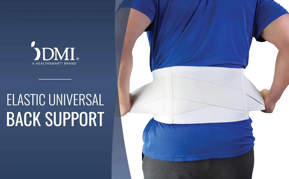 DMI Universal Elastic Back Support Brace with Crisscross Design for Extra Support Elastic Construction Provides Consistent Compression FSA & HSA Eligible Adjustable from 24 - 46 Universal 24-46" - DMI Universal Back Support