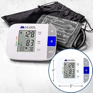 MABIS Universal Talking Blood Pressure Monitor Upper Arm Irregular Heartbeat Detection 396-Reading Memory Storage for 4 User Profiles FSA & HSA Eligible Talking Arm - product information 7