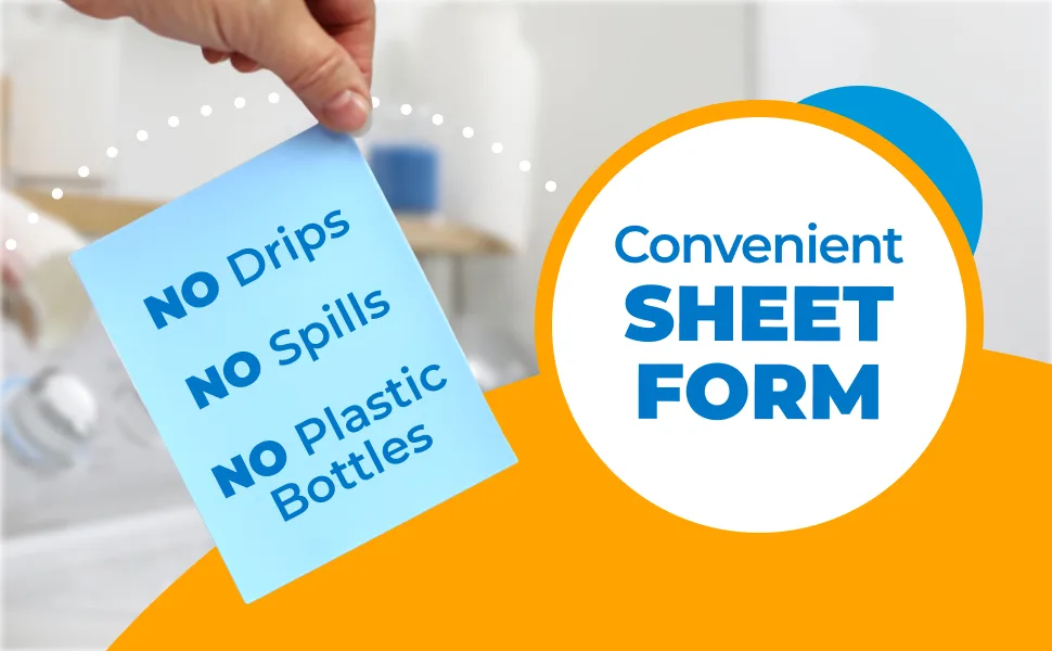 Arm & Hammer Power Sheets Laundry Detergent Fragrance Free 50ct 50 loads  - No Drips, No Spills, No Plastic Bottles. Convenient Sheet Form.