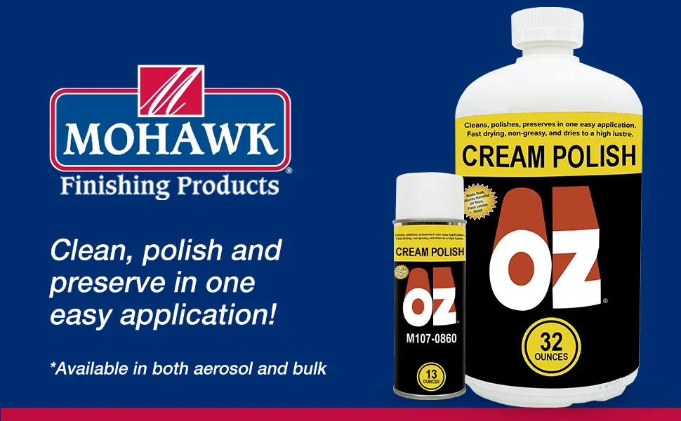 OZ Cream Polish M860-0006 1 Quart - Mohawk OZ Polish bottles