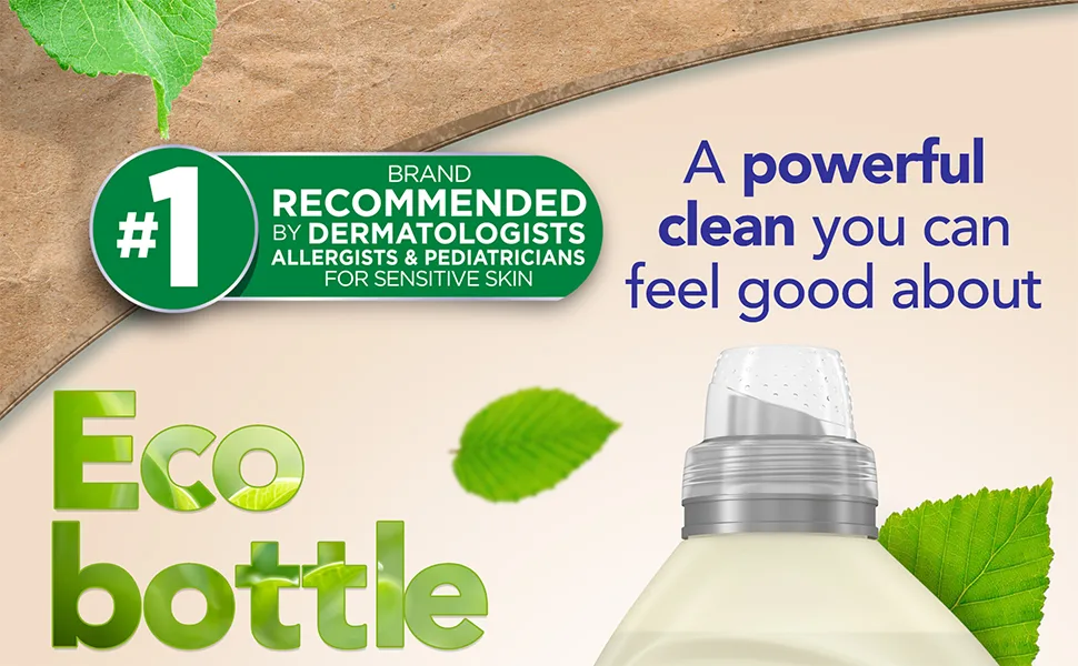 all Laundry Detergent Liquid Free Clear Eco Plant-Based Clean Ultra-Concentrated 100 Loads - all free clear biobased concentrated laundry detergent
