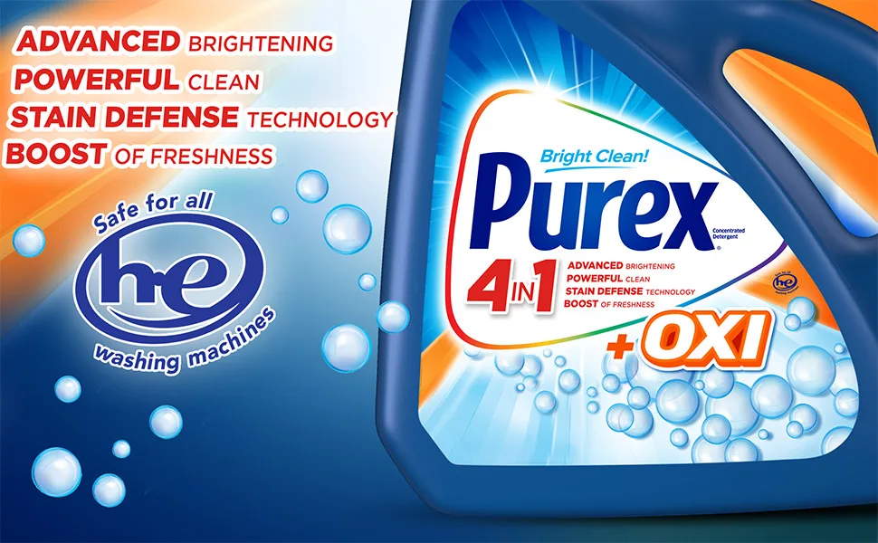 Purex Plus Oxi Fresh Detergent Plus Oxi Stain Removers Morning Burst 128 Fl Oz - product information 2