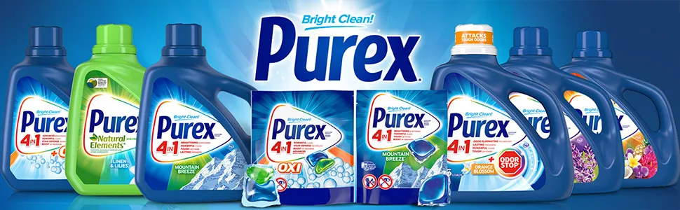Purex Plus Oxi Fresh Detergent Plus Oxi Stain Removers Morning Burst 128 Fl Oz - Purex Bright Clean!