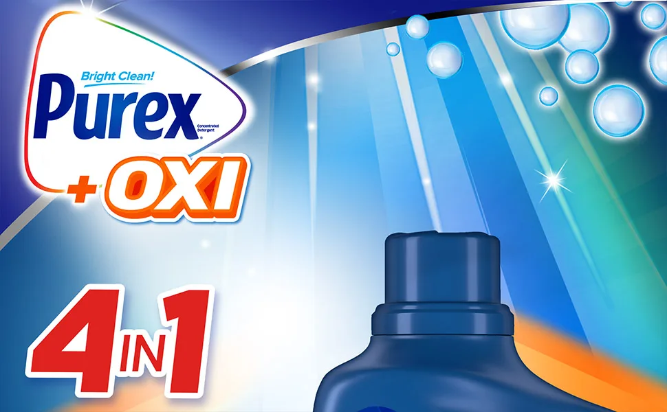 Purex Plus Oxi Fresh Detergent Plus Oxi Stain Removers Morning Burst 128 Fl Oz - Purex Plus OXI