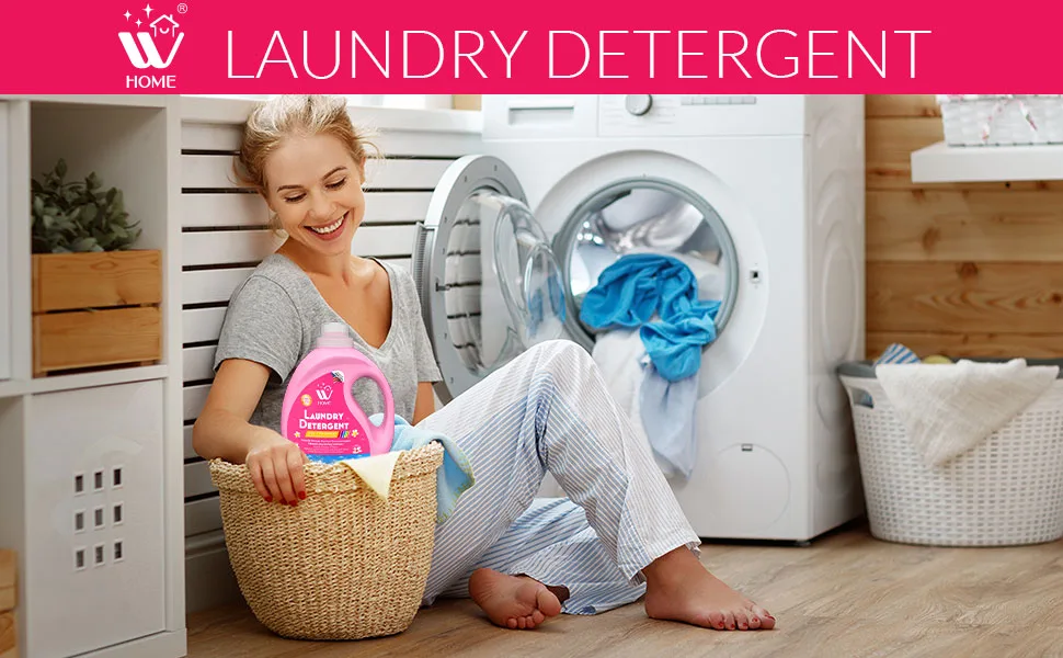 WBM Laundry Detergent Liquid Concentrate High Efficiency Liquid Laundry Detergent with Long Lasting Fragrance - 35.2 Oz 50 Loads - laundry detergent