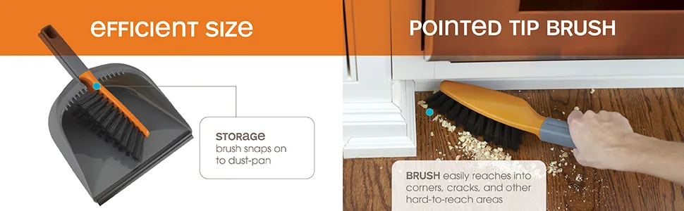 Replacement Part For Casabella CB-, Handheld Brush With Dustpan Cleaning Set, Orange/Graphite # compare to part 56366 - casabella cleaning brush mop swiffer dustpan